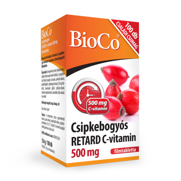 BioCo Csipkebogyós Retard C-vitamin 500 mg 100 db filmtabletta