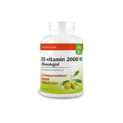 Interherb XXL D3-vitamin 2000IU kapszula 90x