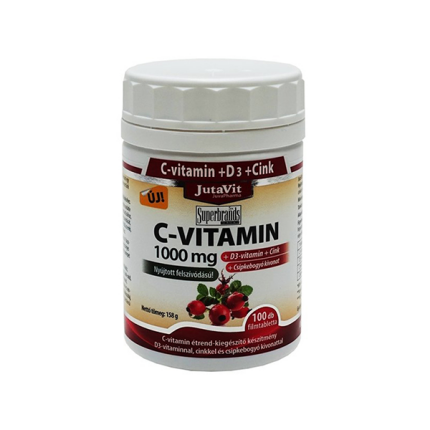 Jutavit C-vitamin 1000mg + D3-vitamin+ cink tabletta 100x