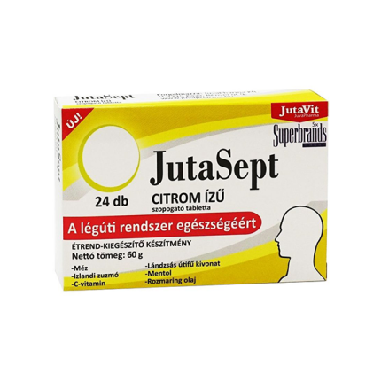 Jutavit Jutasept citrom ízű szopogató tabletta 24x