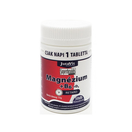 Jutavit Magnézium+B6+D3-vitamin filmtabletta 50x