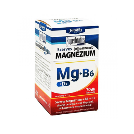 Jutavit Szerves Magnézium-B6+D3-vitamin filmtabletta 70x