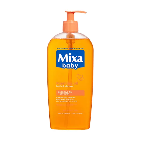 MIXA Baby Habzó olaj fürdetéshez és zuhanyzáshoz babáknak 400ml