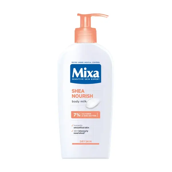 MIXA Shea Nourish Intenzíven tápláló gazdag testápoló tej 400 ml