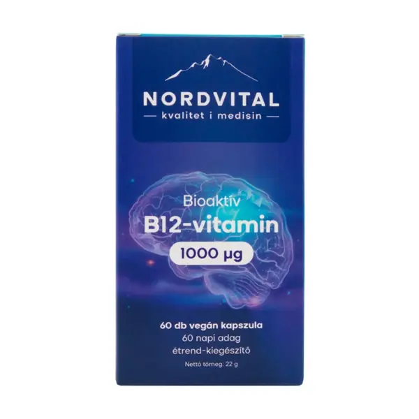 NORDVITAL B12-vitamin 1000mcg vegán kapszula 60 db